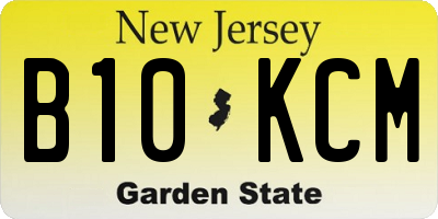 NJ license plate B10KCM