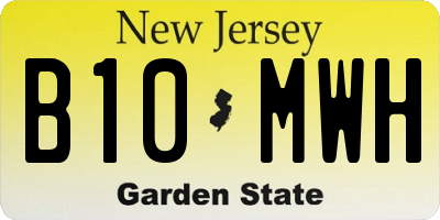 NJ license plate B10MWH