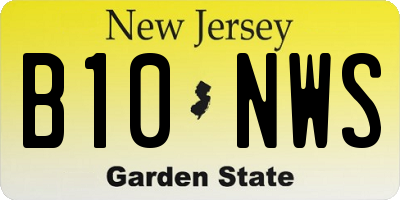 NJ license plate B10NWS