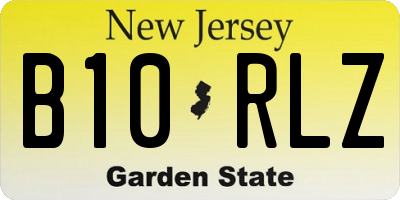 NJ license plate B10RLZ