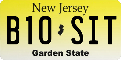 NJ license plate B10SIT