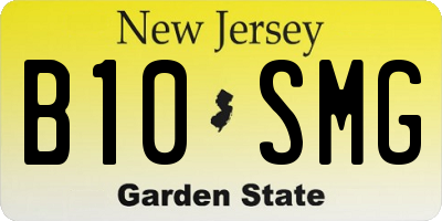 NJ license plate B10SMG