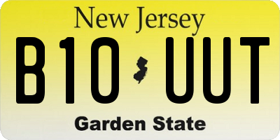 NJ license plate B10UUT