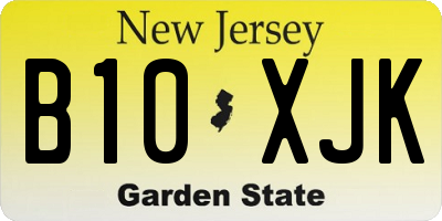 NJ license plate B10XJK