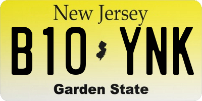 NJ license plate B10YNK