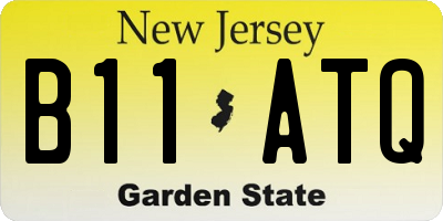 NJ license plate B11ATQ