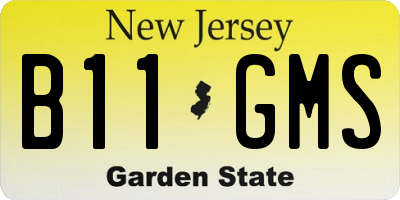 NJ license plate B11GMS