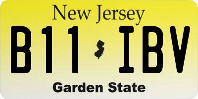 NJ license plate B11IBV