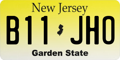 NJ license plate B11JHO