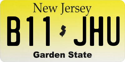 NJ license plate B11JHU