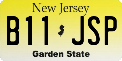 NJ license plate B11JSP
