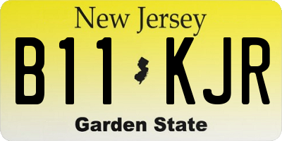 NJ license plate B11KJR