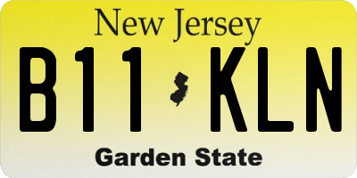NJ license plate B11KLN
