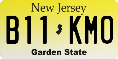 NJ license plate B11KMO