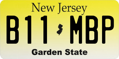 NJ license plate B11MBP
