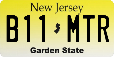 NJ license plate B11MTR