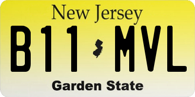 NJ license plate B11MVL