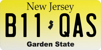 NJ license plate B11QAS