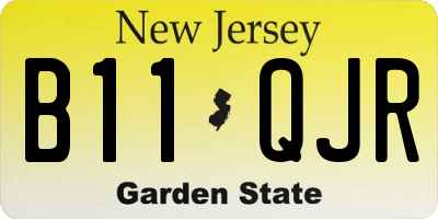 NJ license plate B11QJR