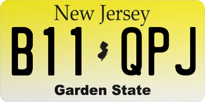 NJ license plate B11QPJ
