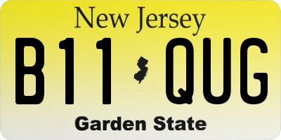 NJ license plate B11QUG