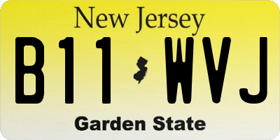 NJ license plate B11WVJ