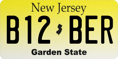 NJ license plate B12BER