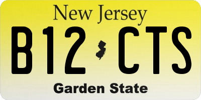 NJ license plate B12CTS