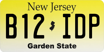 NJ license plate B12IDP