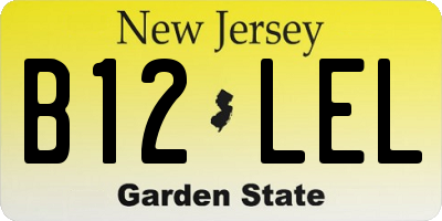 NJ license plate B12LEL