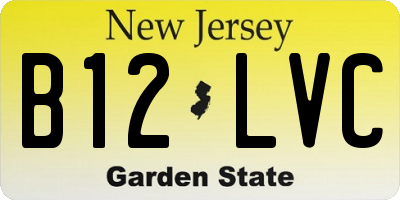 NJ license plate B12LVC