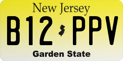 NJ license plate B12PPV