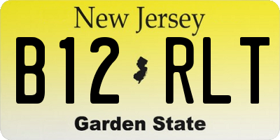 NJ license plate B12RLT