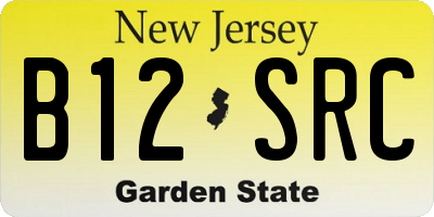 NJ license plate B12SRC