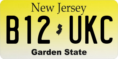 NJ license plate B12UKC