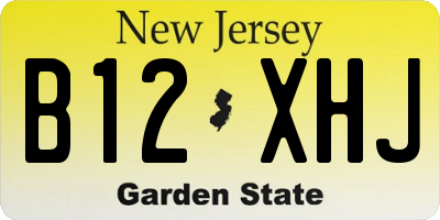 NJ license plate B12XHJ