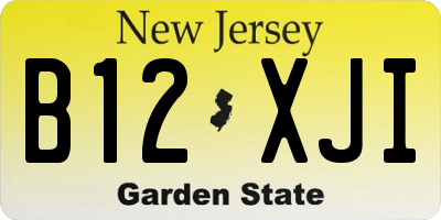 NJ license plate B12XJI
