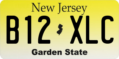 NJ license plate B12XLC