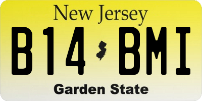 NJ license plate B14BMI