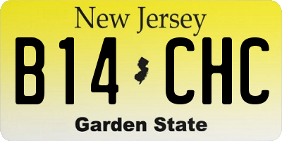 NJ license plate B14CHC