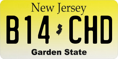 NJ license plate B14CHD