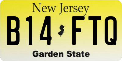 NJ license plate B14FTQ
