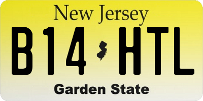 NJ license plate B14HTL