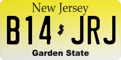 NJ license plate B14JRJ