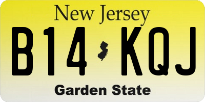 NJ license plate B14KQJ