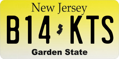 NJ license plate B14KTS