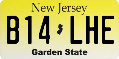 NJ license plate B14LHE