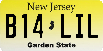 NJ license plate B14LIL