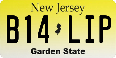 NJ license plate B14LIP
