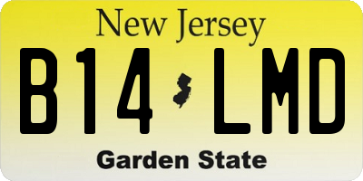 NJ license plate B14LMD